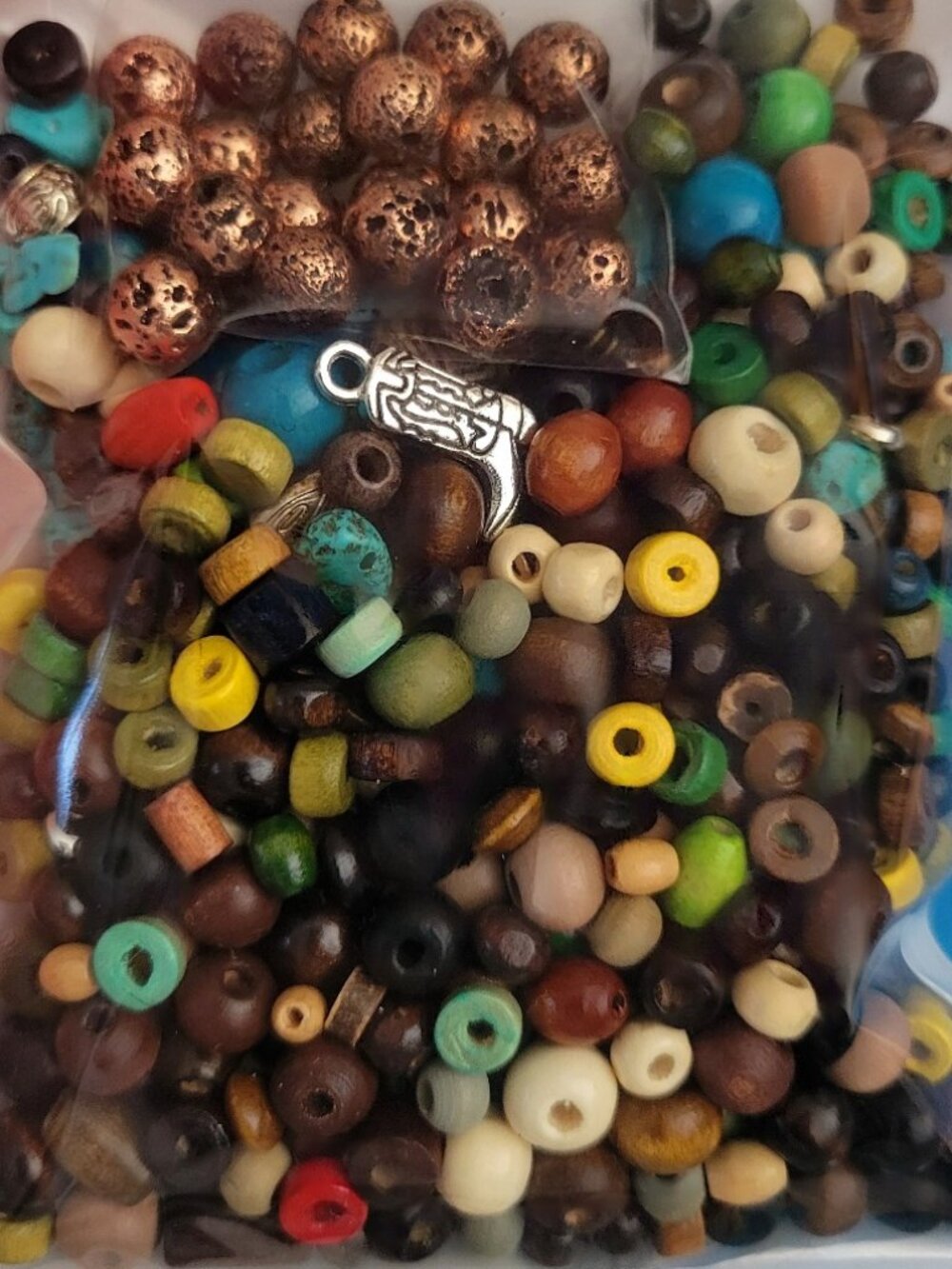 Curated Bead, Charm Mix Southwest Copper Wood Texas Charms Premium Quality